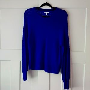 Abound Womens Size Small Cobalt Blue Balloon Sleeve Sweater